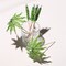 50 Green 6" Natural Bamboo SKEWERS Cocktail Picks Leaf Parasol